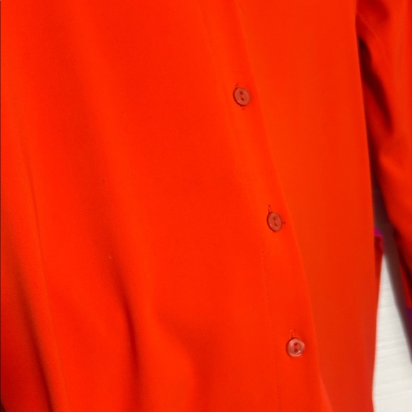 Badgley Mischka Orange & Purple Colorblock Long Sleeve Designer Dress size 4 - Picture 8 of 11